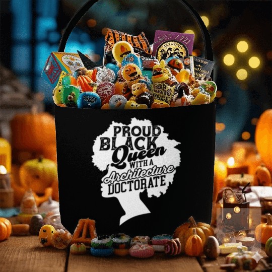 Black Queen With Architecture Doctorate Phd Fabric Baskets