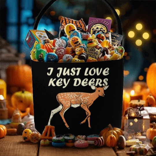 I Just Love Key Deers Fawn Deer Lover Florida Keys Fabric Baskets