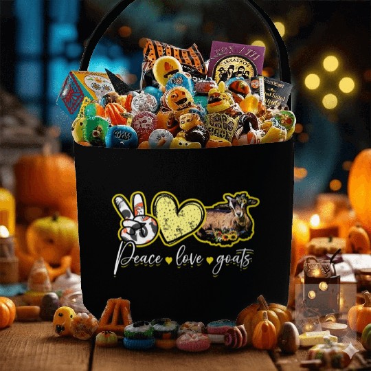 Peace Love Goats - goat Fabric Baskets