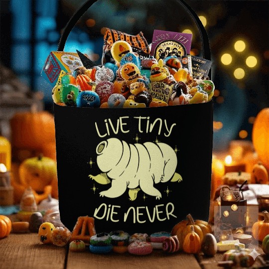 Live Tiny Die Never Science Lover Tardigrade Fabric Baskets