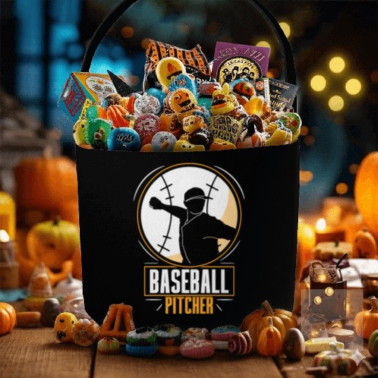 Baseball Pitcher Hobby Player Sayings Fabric Baskets