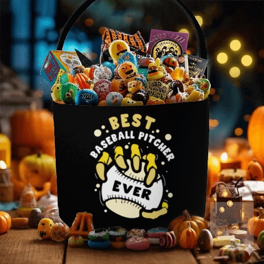 Best Baseball Pitcher Ever Hobby Player Sayings Fabric Baskets