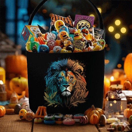 Two Face Lion Fabric Baskets