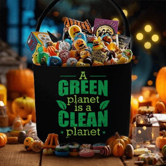A green Planet is a Clean Planet Nature Fabric Baskets