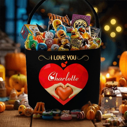 I love you Charlotte Fabric Baskets