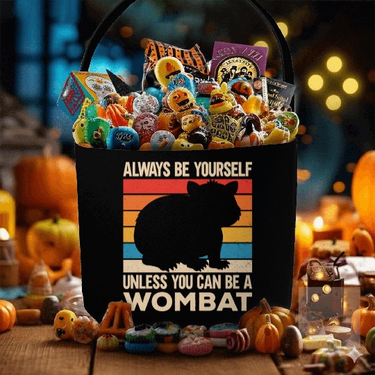 Native Australian Animal Lovers Cute Wombat Fabric Baskets