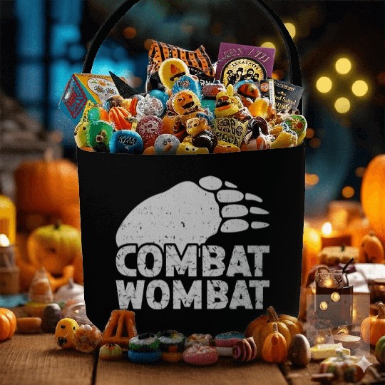 Combat Wombat For A Wombats Lover Fabric Baskets
