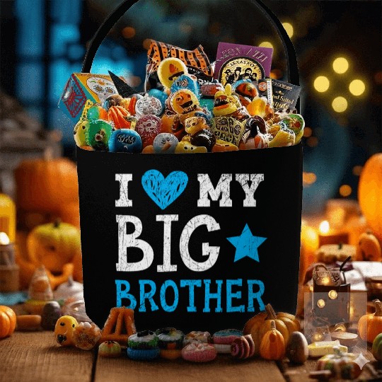 I Love My Big Brother Best Bro Ever Brotherhood Fabric Baskets