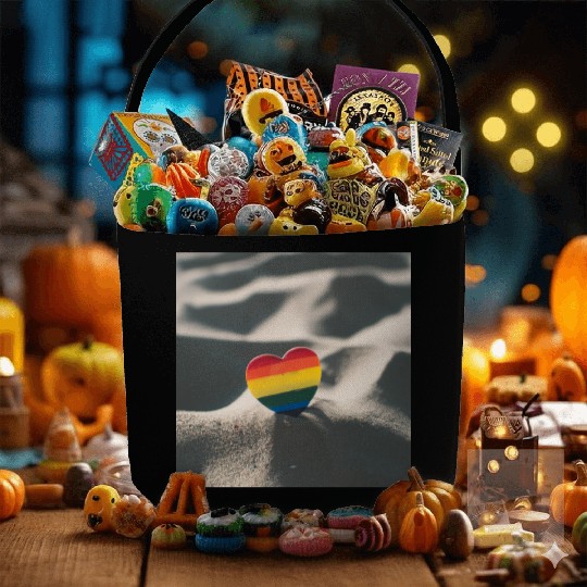 LGBTQ Pride Love Heart in Sand Fabric Baskets