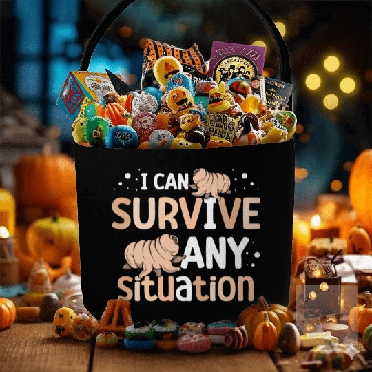 I Can Survive Any Situation Science Tardigrade Fabric Baskets