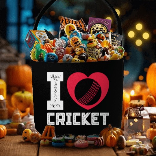 I Love Heart Cricket Fabric Baskets