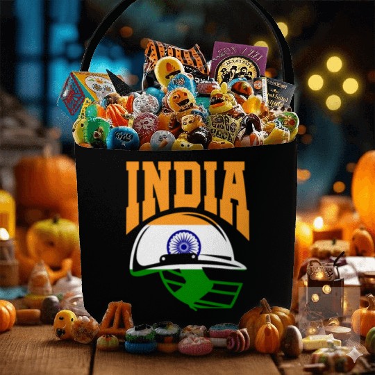India Helmet Cricket Player Fabric Baskets