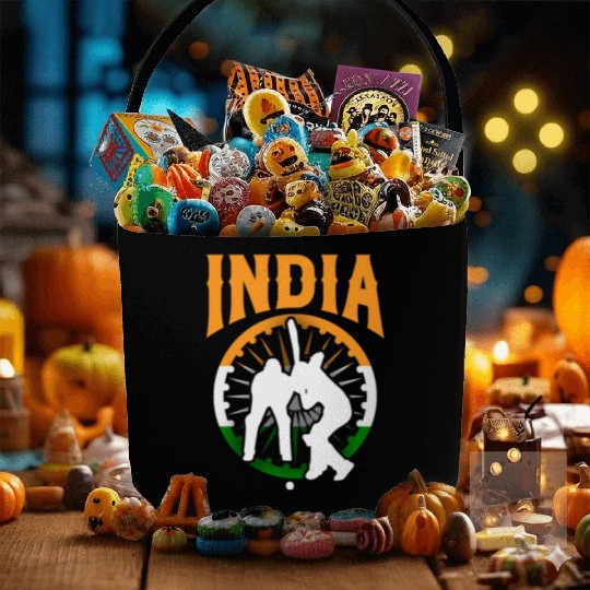 India Cricket Player Fabric Baskets