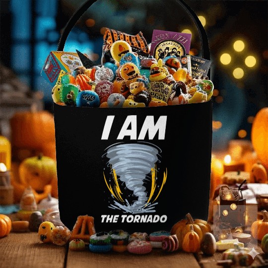 I Am The Tornado Funny Meteorology Gift Fabric Baskets