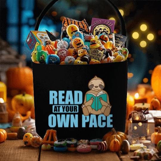 Read at your own Pace Sloth lazy Environment Fabric Baskets