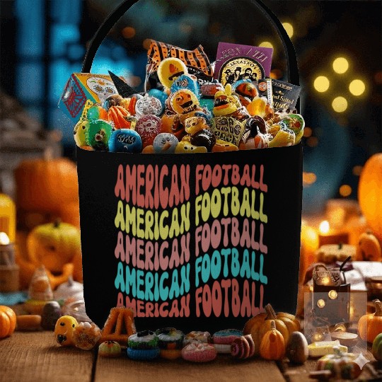 american Football Fan Fabric Baskets, Cute Game Day Fabric Baskets