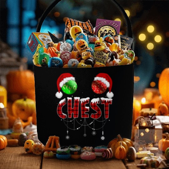 Chest Nuts Christmas Funny Matching Couple Fabric Baskets