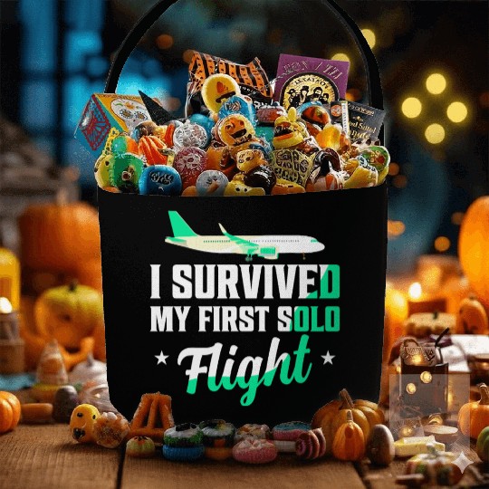 I Survived My First Solo Flight Pilot Fabric Baskets