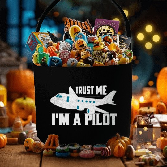 Trust Me I'm A Pilot Aviation Fly Airline Fabric Baskets