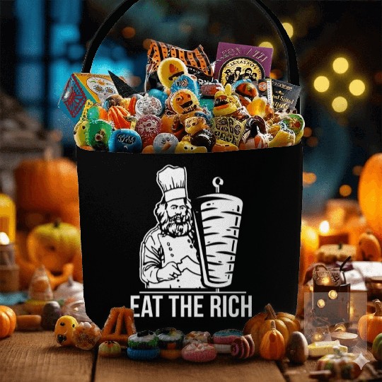 Eat the rich Karl Marx economist Fabric Baskets