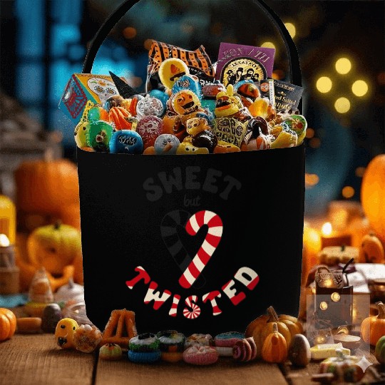 Sweet but twisted candy canes pun Fabric Baskets