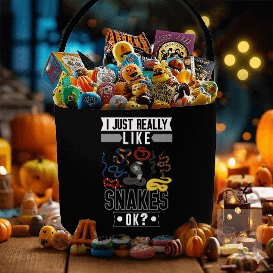 Funny Snake Lover Reptile Girls Boys Fabric Baskets