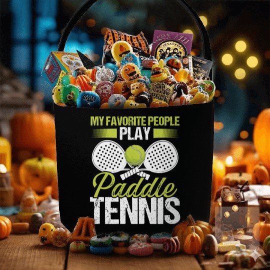 Paddle Tennis Player Match My favorite People Fabric Baskets