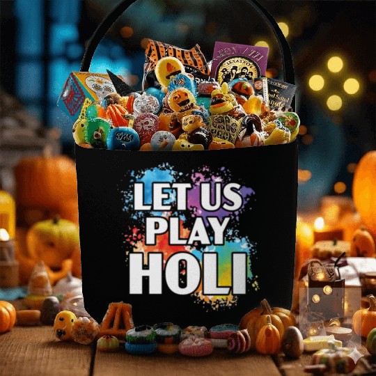 Let Us Play Holi Hindu Buddhist Holi Festival Fabric Baskets