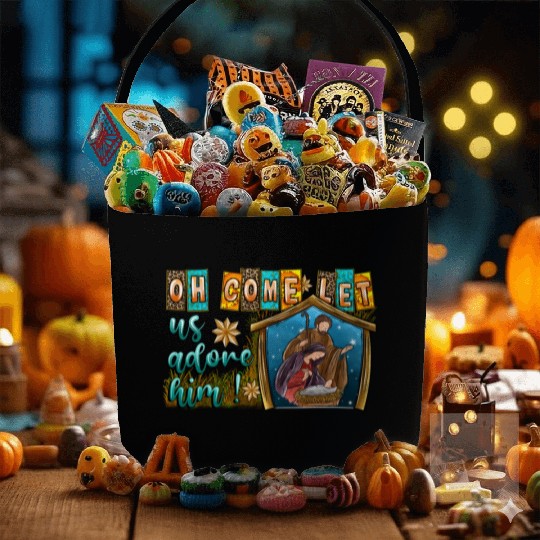 Oh Come Let Us Adore Him Fabric Baskets