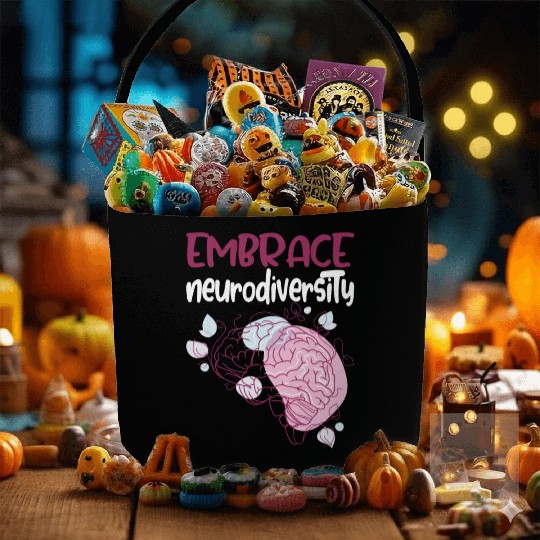 embrace neurodiversity - Embrace ADHD Autism ASD. Fabric Baskets