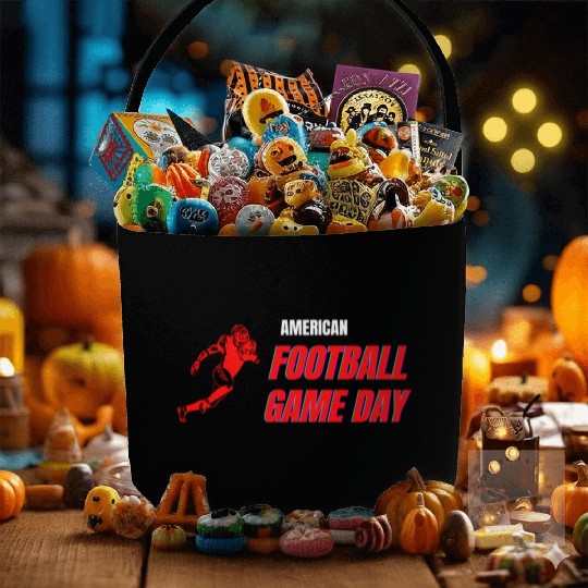 American Football Player Game Day Sport Tees Fabric Baskets