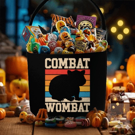Combat Wombat For A Wombats Lover Fabric Baskets
