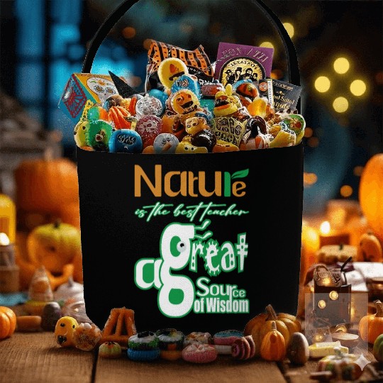 Nature is The Best Teacher Fabric Baskets