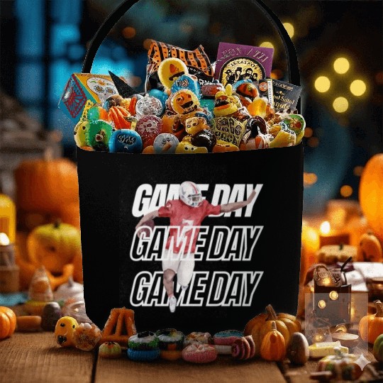 Game Day Football Life , Football Mom Sports Fabric Baskets