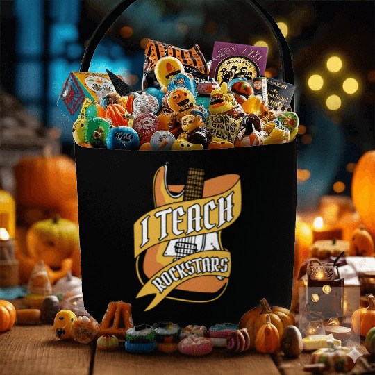 Music Teacher Guitar I Teach Rockstars Fabric Baskets