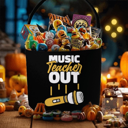 Music Teacher Microphone Fabric Baskets