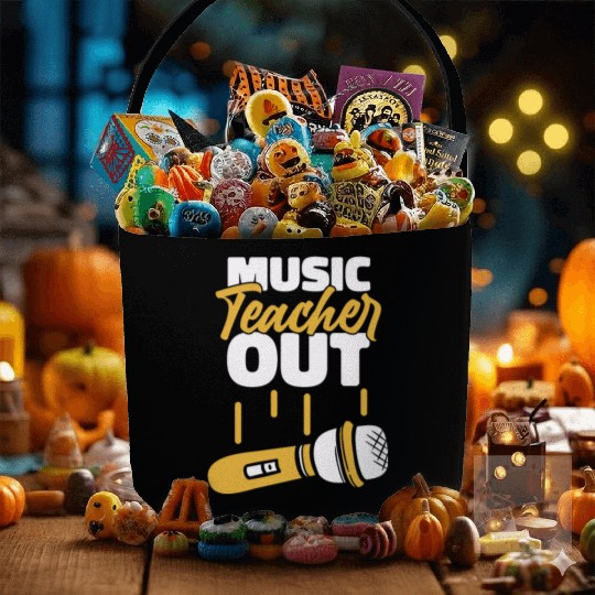 Music Teacher Microphone Fabric Baskets