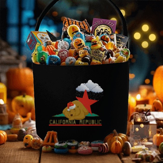 California bear in winter Fabric Baskets