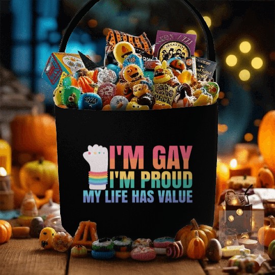 Gay Pride Month Equality Rainbow Fabric Baskets