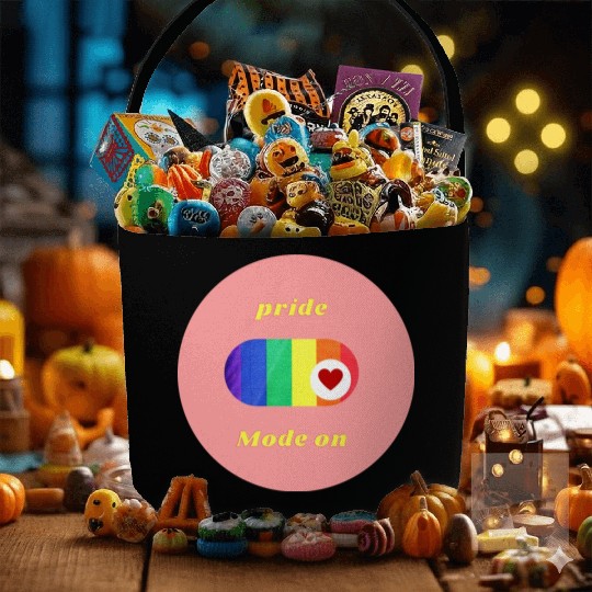 Colorful Pride Mode LGBT Circle Sticker 1 modified Fabric Baskets