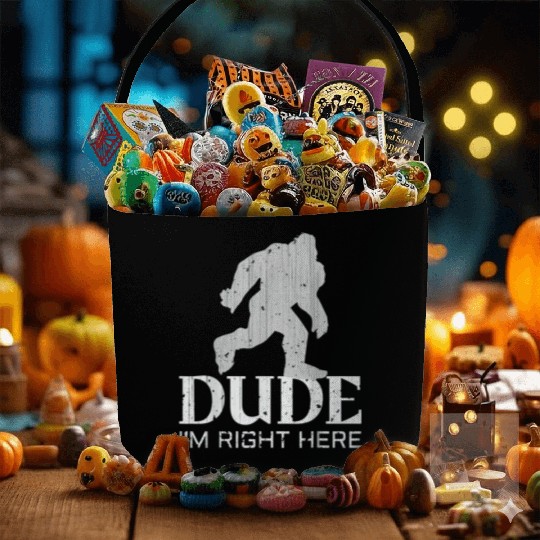 Bruh I'm Right Here Yeti Bigfoot Sasquatch Fabric Baskets