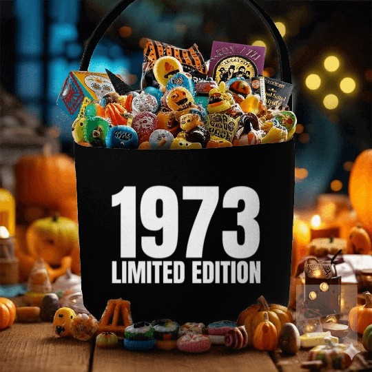 50 Years Vintage 1973 Retro 50th Birthday Fabric Baskets