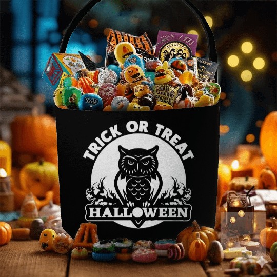 Trick Or Treat FUNNY Fabric Baskets