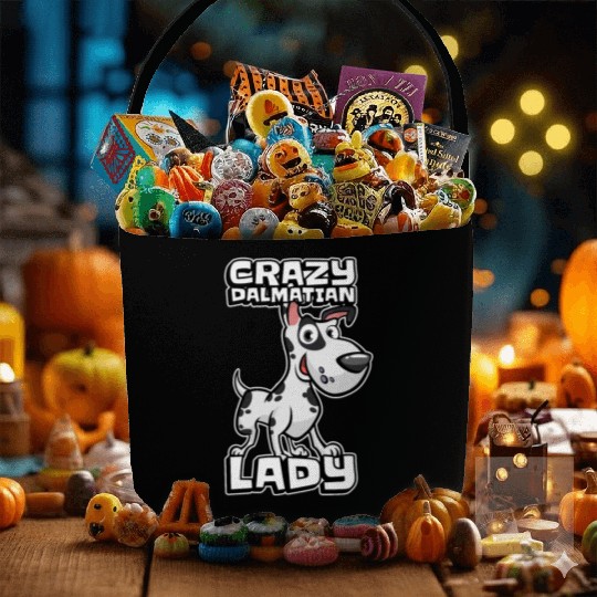 Dalmatian Crazy Dalmatian Lady Fabric Baskets