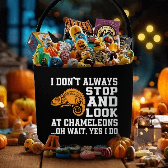 Funny Chameleon Lover Saying Fabric Baskets