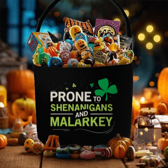 Prone To Shenanigans And Malarkey Ireland Leprecha Fabric Baskets