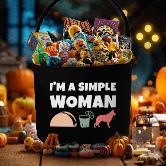I'm A Simple Woman Tacos Tequila German Shepherd Fabric Baskets