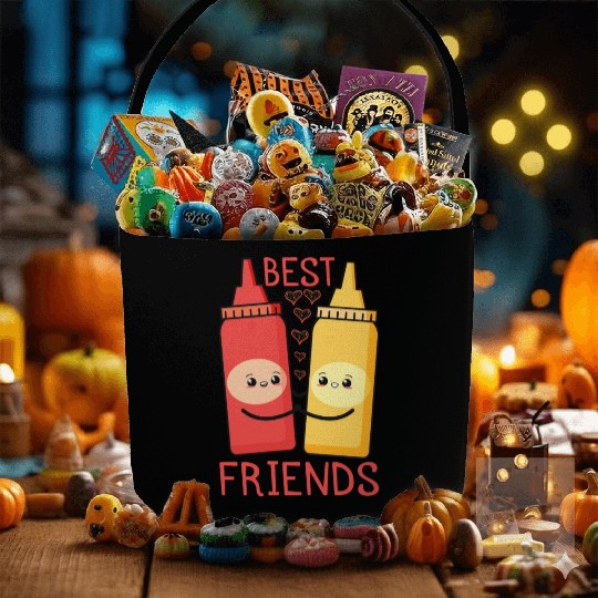 Ketchup Mustard Best Friends Forever Fabric Baskets