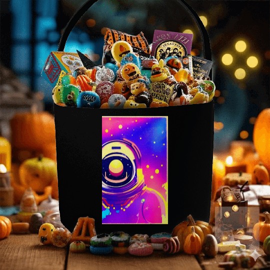 Astronaut neon colors Fabric Baskets