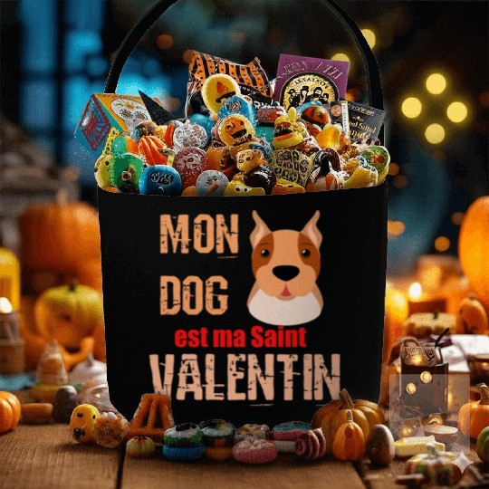 Copy of my dog is my valentine day 2022869 Fabric Baskets